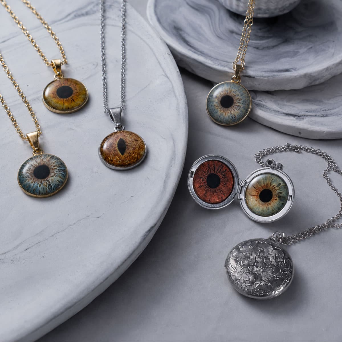 Accesorios personalizados con fotografías de iris