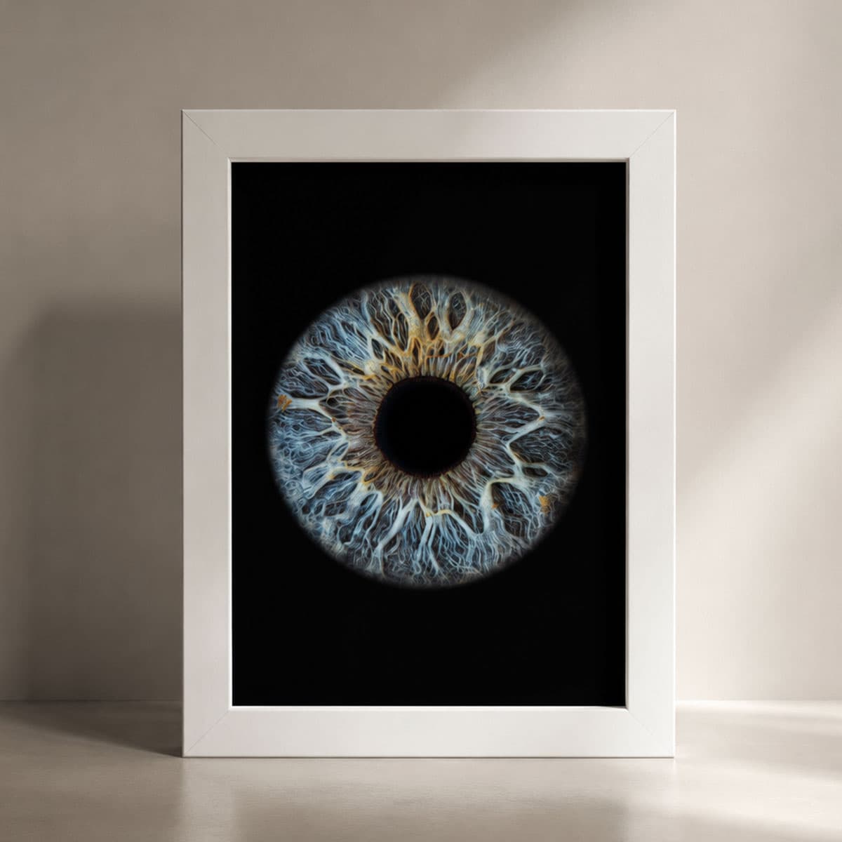 Fotografía artística de iris impresa en papel fotográfico